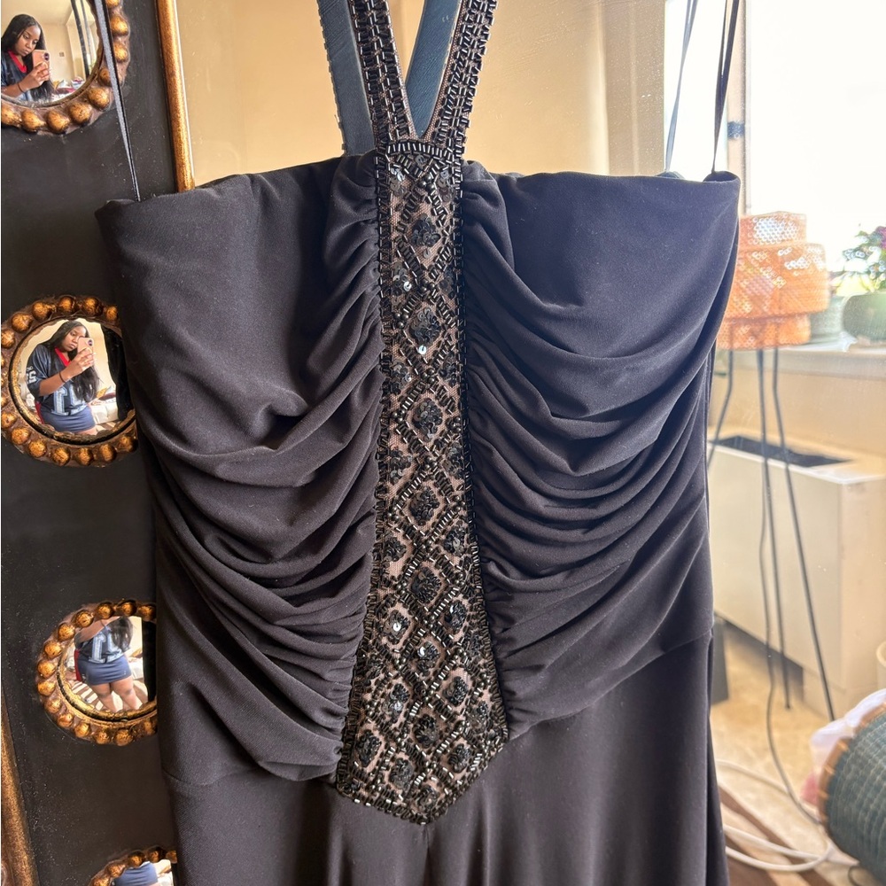 JS Boutique Black and Tan Maxi Dress - Picture 4 of 4